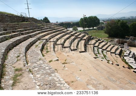 Northern Greece - July 25: A Historic Theater From First Century Philippi July 25, 2017. The Theater