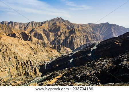 Jabal Jais The Highest Mountain In The Uae United Arab Emirates At Sunset