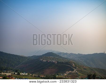 Mountains And Buildings On Hills, Pu Tub Berk, Phetchabun, Thailand