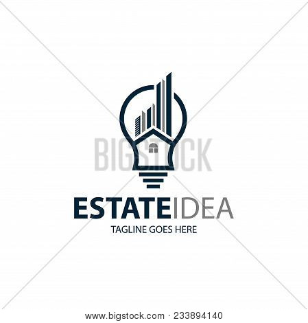 Estate Idea Logo Design Template. Vector Illustration