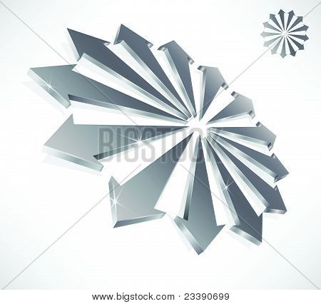 Setas 3D conceituais