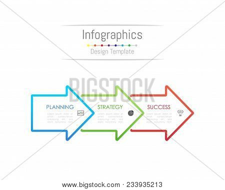 Infographic Design Elements For Your Business Data With 3 Options, Parts, Steps, Timelines Or Proces