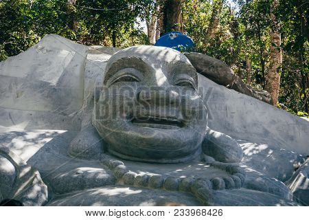Ta Cu, Phan Thiet, Vietnam - March 7, 2017: Landmarks In Linh Son Truong Tho Pagoda On The Mountain 