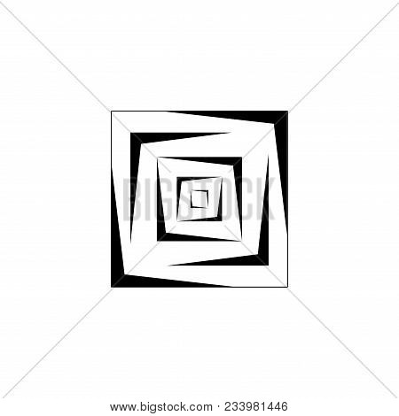 Modern Logo Fast Simple Stylised. Tick And Wavy Line. Creative Illustration Monochromatic. Abstract 