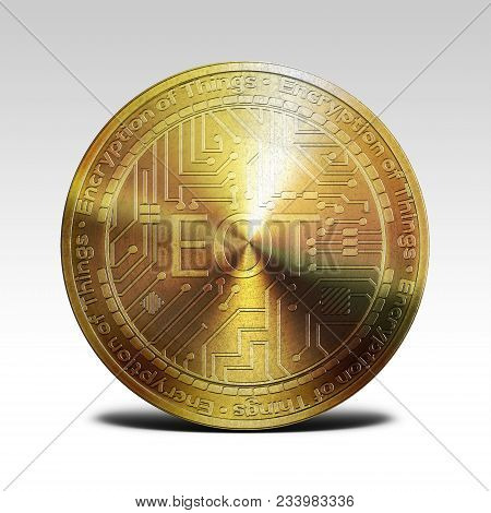 Golden Eot Coin Isolated On White Background 3d Rendering Illustration