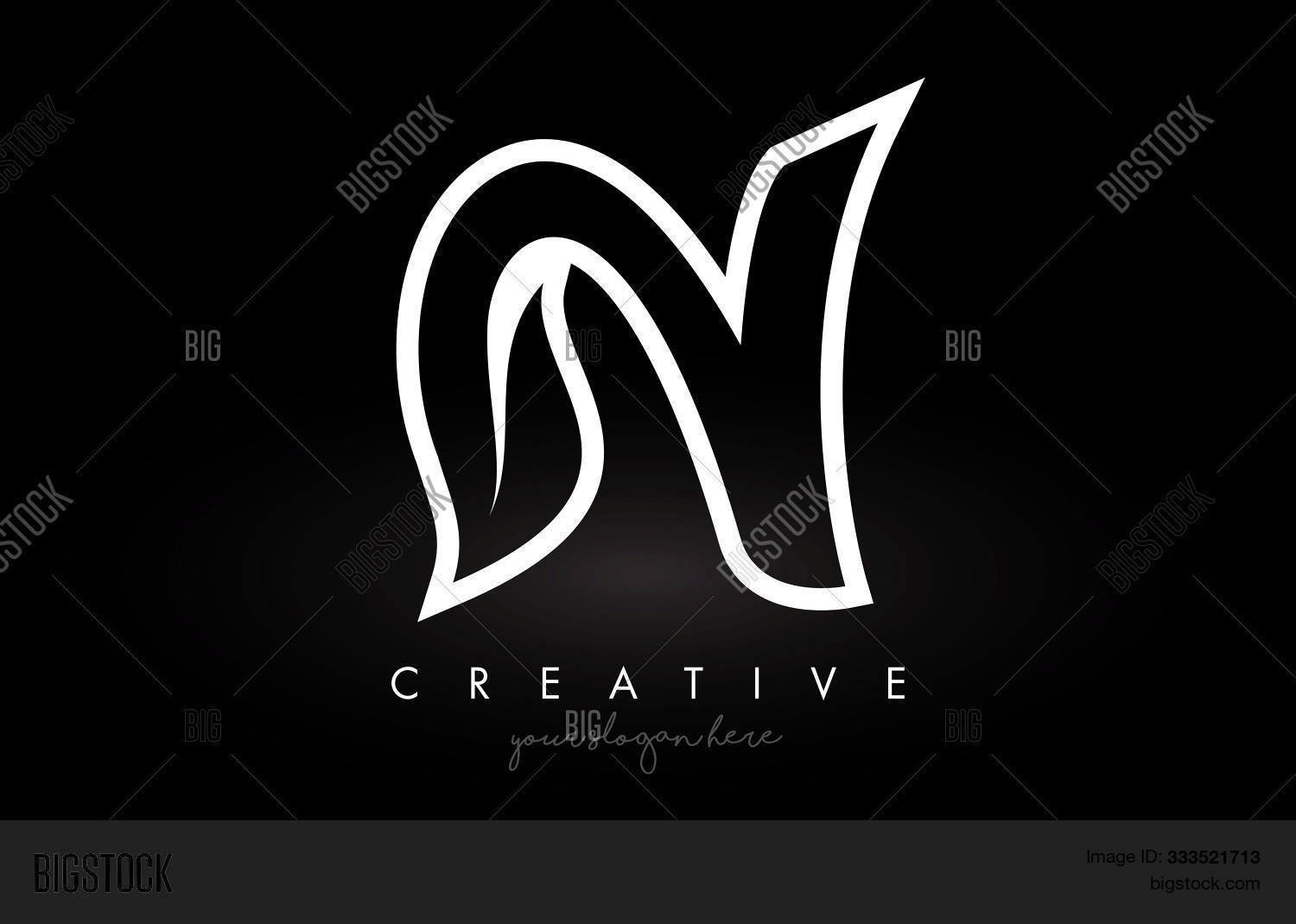 Letter N Monogram Vector & Photo (Free Trial) | Bigstock