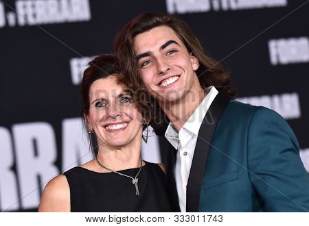 LOS ANGELES - NOV 04:  Larsen Deane arrives for the Ã¢â¬ËFord v FerrariÃ¢â¬â¢ Screening on November 04, 2019 in Hollywood, CA                