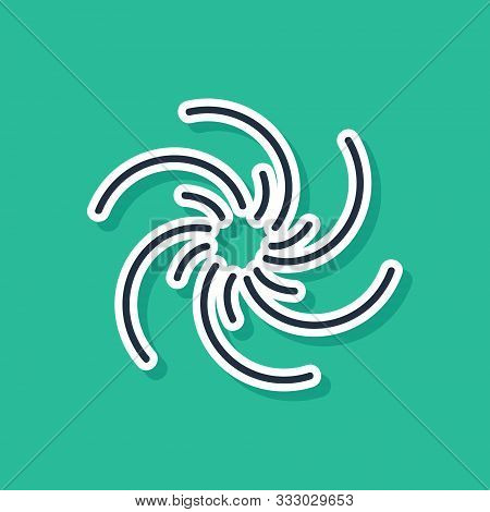 Blue Black Hole Icon Isolated On Green Background. Space Hole. Collapsar. Vector Illustration