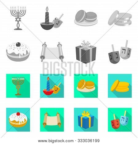 Isolated Object Of Celebration And Tradition Icon. Set Of Celebration And Hebrew Stock Symbol For We