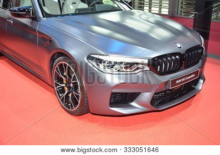 Paris, France - October 03, 2018: Bmw M5 Competition At Paris Motor Show