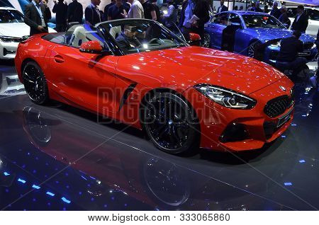 Paris, France - October 02, 2018: Bmw Z4 At Paris Motor Show