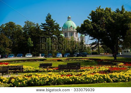 Belgrade, Serbia: Dom Narodne Skupstine. House Of The National Assembly Of Serbia In Belgrade