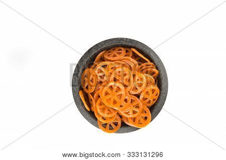 Pile Of Dehydrated Orange Wagonwheel Duros Duritos Food