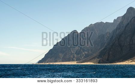 Rocky Shore Of The Red Sea In Egypt