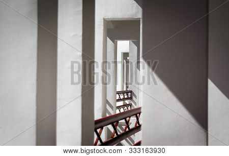 Abstract Pattern Of The Walls And Openings Of The Building
