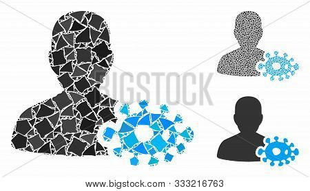 Bacteriologist Composition Of Uneven Items In Various Sizes And Shades, Based On Bacteriologist Icon