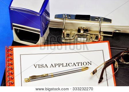 Visa Application. Visa-a Permit Document For A Foreigner, Giving The Right To Cross Borders, Enter T
