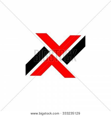 Letter V N Opposite Arrow Geometric Logo Vector