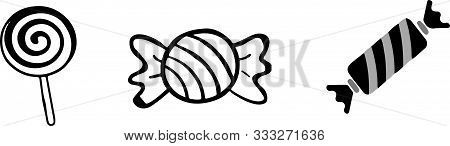 Candy Icon Isolated On White Background Taffy, Tasty, Vector, White