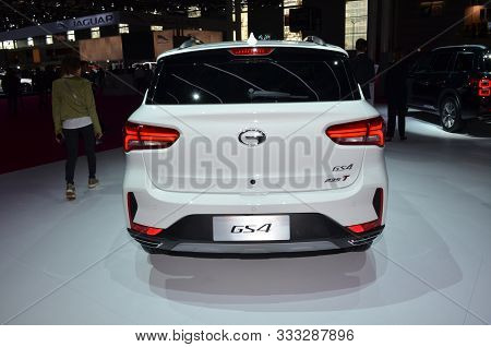 Paris, France - October 03, 2018: Gac Motor Gs4 At Paris Motor Show