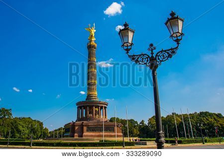 Goldelse, Statue Of St. Victoria On The Victory Column, Tiergarten, Berlin, Germany