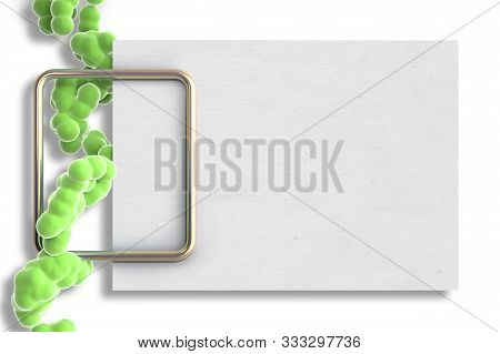Abstract Light Color Frame As Background With Soft Color Balls 3d Render Image