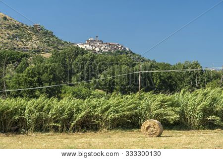 Rural Landscape Near Prossedi, Latina, Lazio, Italy At Summer