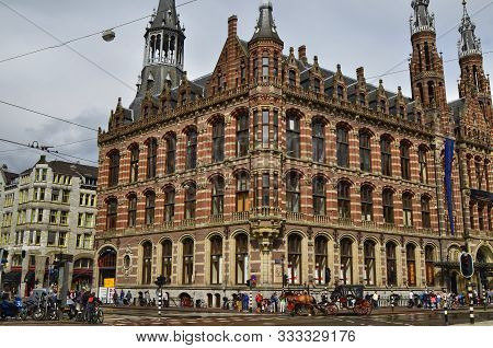 Amsterdam, Holland. August 2019. Behind Piazza Dam, Il Magna Plaza: The Luxury Shopping Center In Th