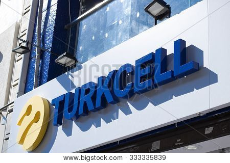 Istanbul, Turkey -november-11, 2019: Turkcell Sign Turkcell Is A Turkish Mobile Phone Operator That 