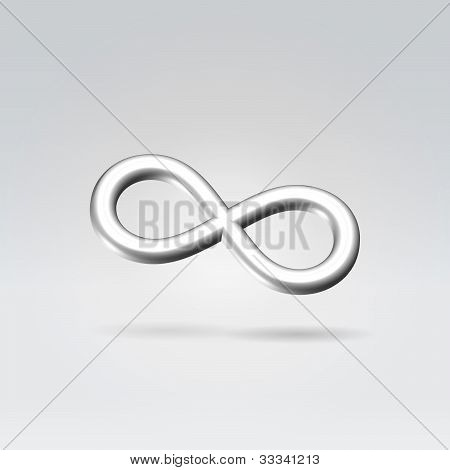 Simbolo di infinito d'argento