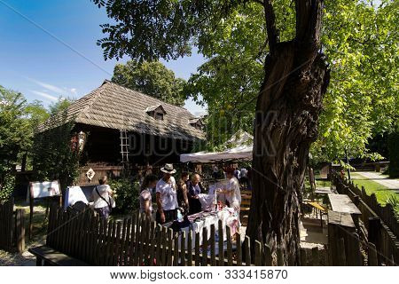 Bucharest, Romania - August 09, 2018: Household From The Village Of Sant, Bistrita-nasaud County, At