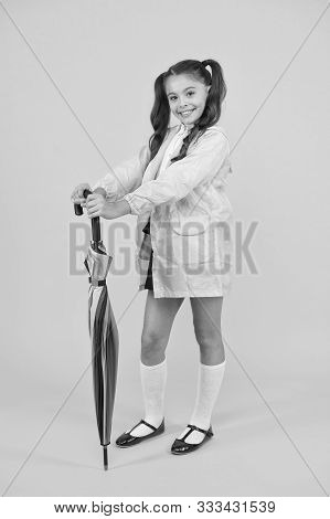 The Most Stylish Outfit Youll Need For Wet Weather Days. Stylish Girl Smiling In Waterproof Outwear.