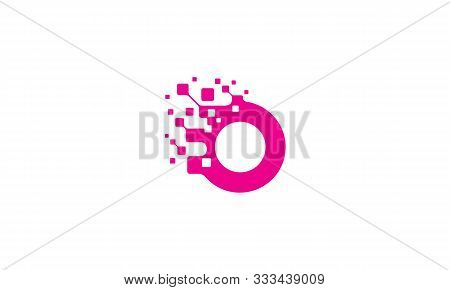 Initial O Internet Communication Technology Logo Icon Vector Symbol Simple