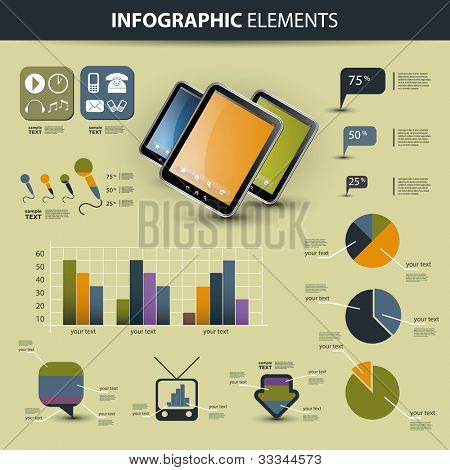 Wektor zestaw elementów infographic