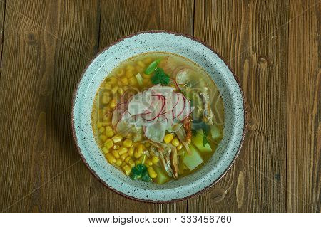 Pozole Rojo, Authentic Traditional Mexican Pozole Close Up