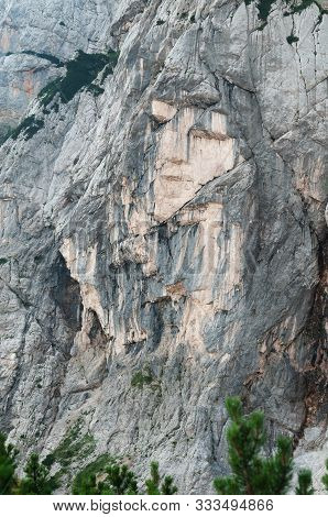 The Pagan Girl, A Stone Face Of A Maiden In Northern Side Of Prisojnik In Julian Alps, Slovenia. Mou