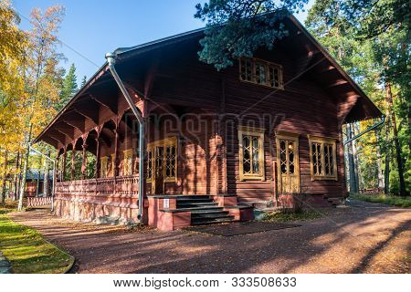 Kotka, Finland - 15 October 2019: Emperor Alexander Lll Fishing Lodge Langinkoski.