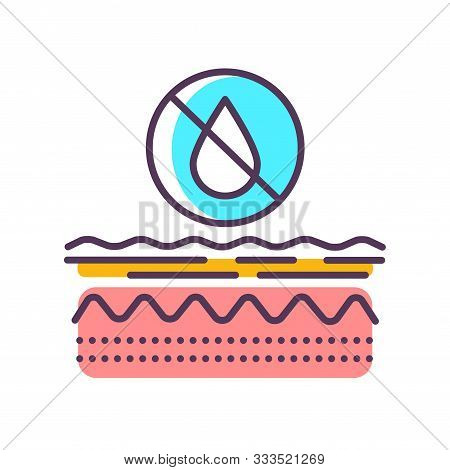 Skin Dehydration Line Color Icon. Dry, Itchy, Uneven Skin. Sign For Web Page, Mobile App, Button, Lo