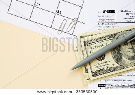 Irs Form W-8ben Certificate Of Foreign Status Of Beneficial Owner For United States Tax Withholding 
