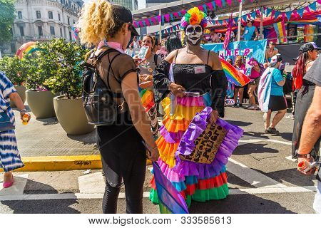 Buenos Aires, Argentina - November 2, 2019: Buenos Aires Pride Day Parade