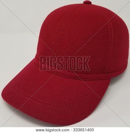 Red Baseball Cap For Men With White Background, Style New Male Baseball Cap Red With White Backgroun