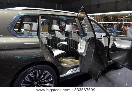 Geneva, Switzerland, March 07-2018: Bmw X7 Concept Iperformance At Gims