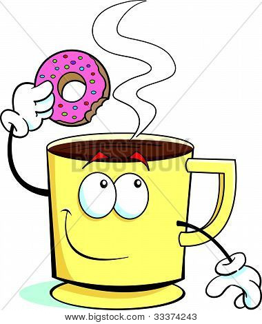 กาแฟ และโดนัท