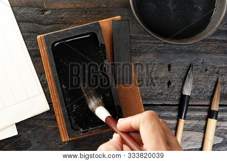 Closeup Writing Brush