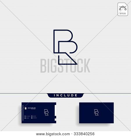 Letter Br Rb R B Logo Design Simple Vector