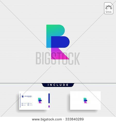 Letter Br Rb R B Logo Design Simple Vector