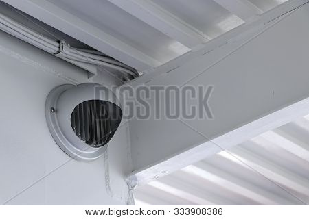 Air Vent Ducting Ventilation Exhaust Mounted On The Wall.