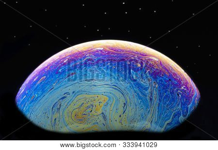 Abstract Bubble Forming An Imaginary Globe Background Picture