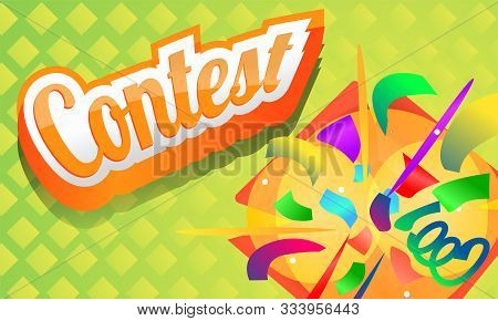 Contest Concept Banner. Cartoon Illustration Of Contest Vector Concept Banner For Web Design