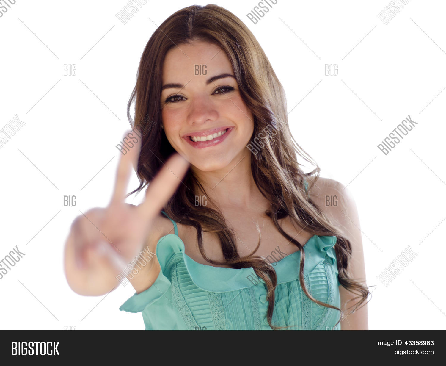 Cute Girl Making Peace Image & Photo (Free Trial) Bigstock